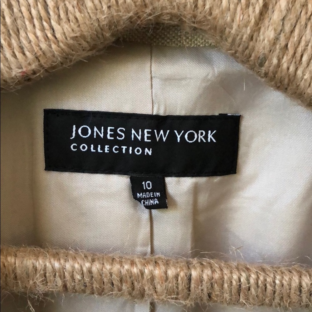 Jones New York linen blazer lined 10 - Picture 2 of 4